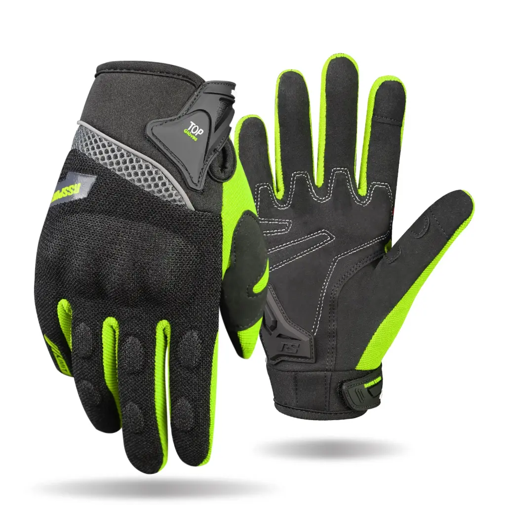 Motorcycle Sport Gloves – Neon Yellow